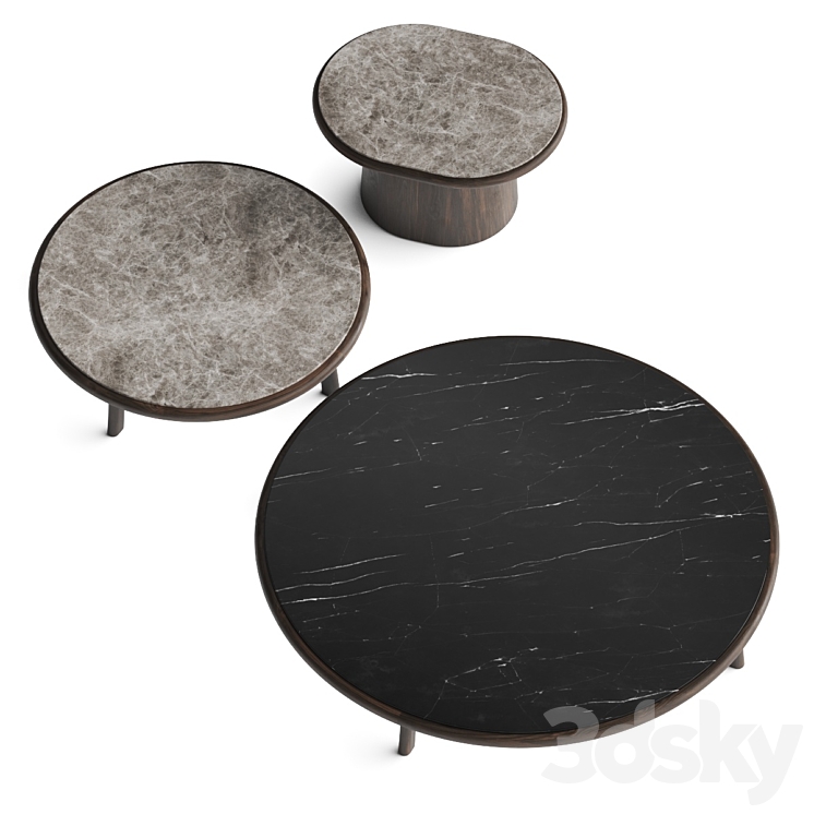 Kettal Giro Coffee Tables 3DS Max Model - thumbnail 2