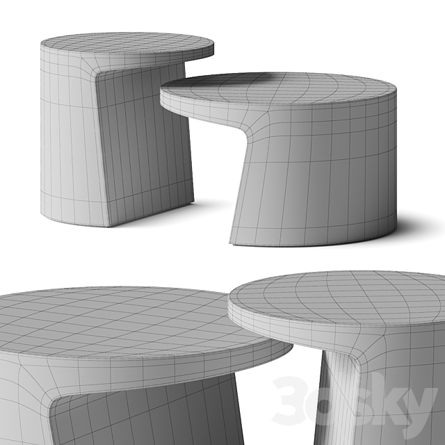 Kettal Giro Coffee Tables 3DS Max Model - thumbnail 2