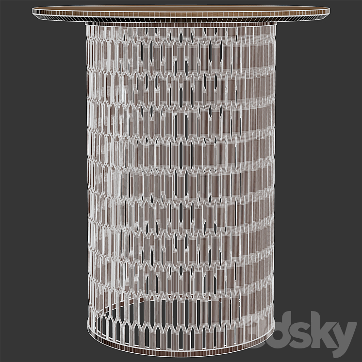 Kettal – Mesh Side Table D48 3DS Max - thumbnail 2