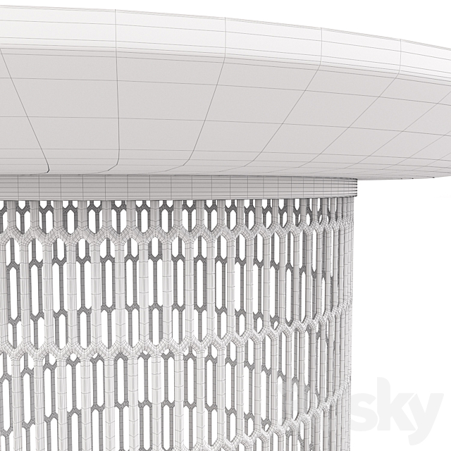 Kettal mesh table 3DS Max Model - thumbnail 2