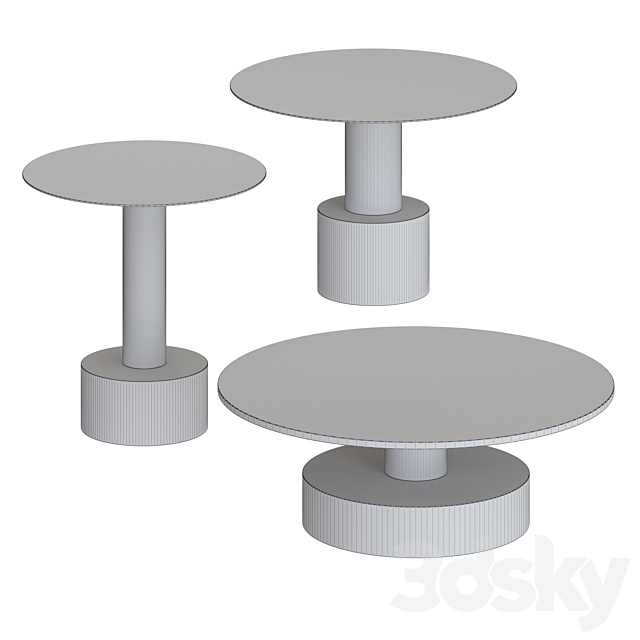 Kettal ROLL – coffee tables 3DSMax File - thumbnail 2