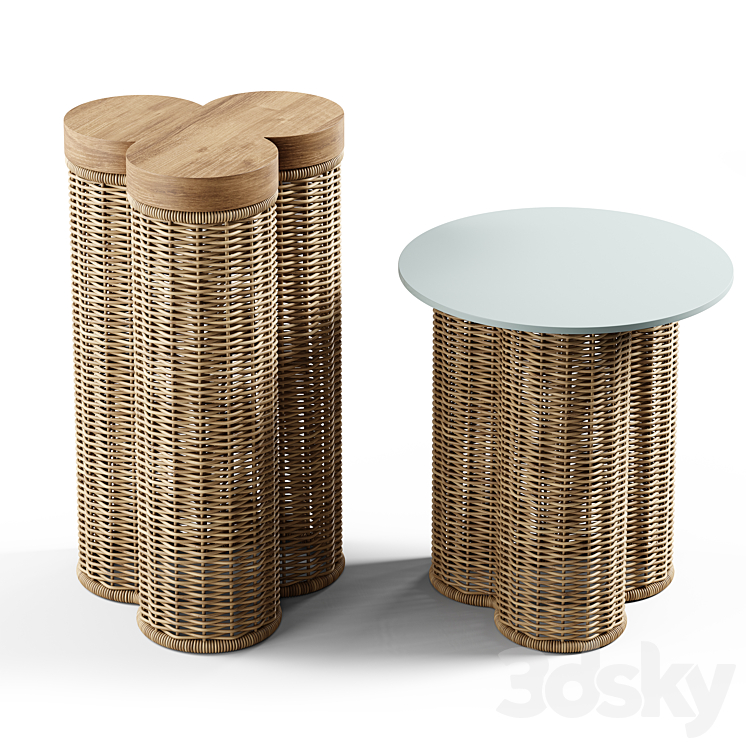 Kettal – Vimini Side Table 3DS Max Model - thumbnail 1