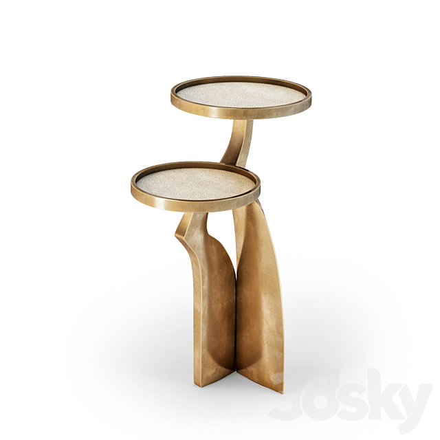 Kifu Paris Chital Side table 3DS Max Model - thumbnail 2