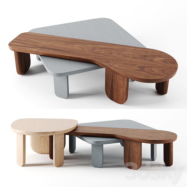 Kim side tables by DeLaEspada 3DS Max - thumbnail 1