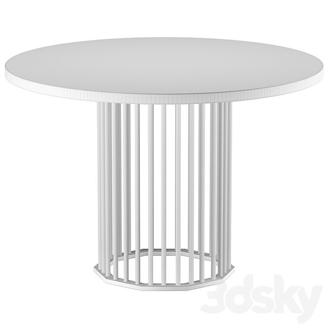 Kitchen table Winter-1 Marble White 3ds Max - thumbnail 2