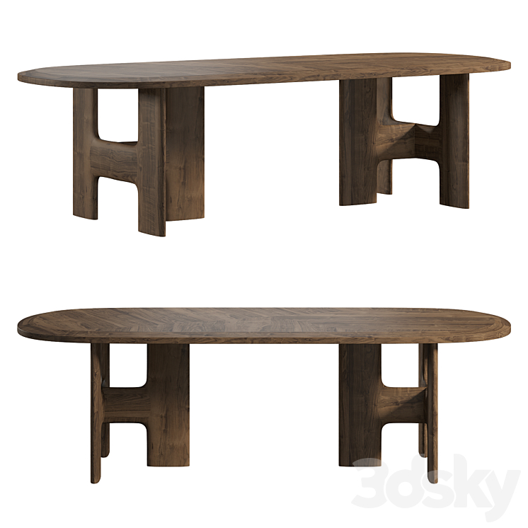 Kiyomizu Dining Table 3DS Max Model - thumbnail 1