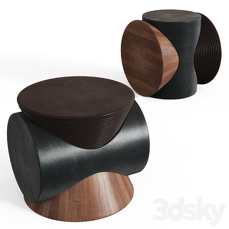 KNOT Side Table 3DS Max Model - thumbnail 1