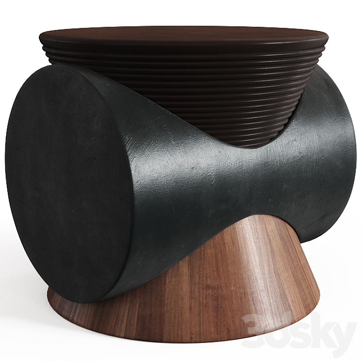 KNOT Side Table 3DS Max Model - thumbnail 2