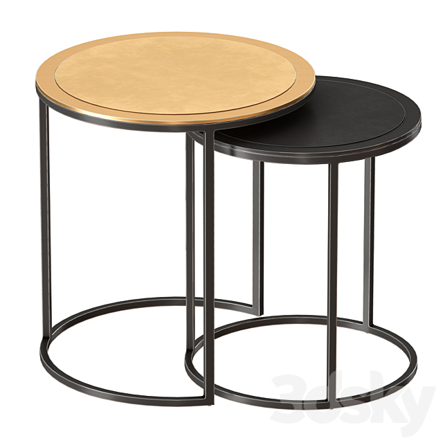 Knurl Nesting Accent Tables Set of Two (Crate and Barrel) 3DSMax File - thumbnail 3