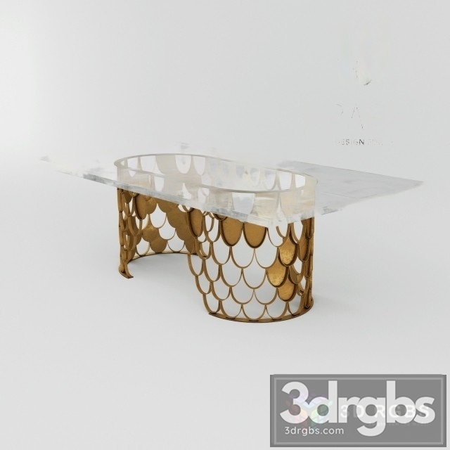 Koi Dining Table 3dsmax Download - thumbnail 1