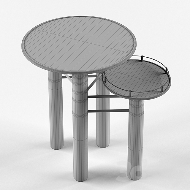 Konstantin Side Table 3DS Max Model - thumbnail 3