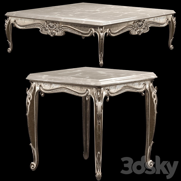 kosovart rococo coffee tables 3DS Max Model - thumbnail 1