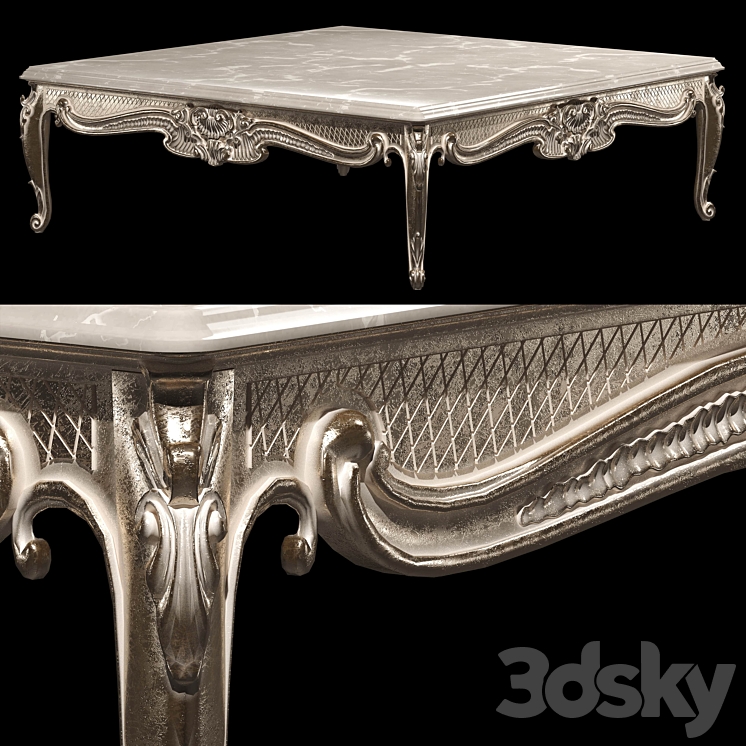 kosovart rococo coffee tables 3DS Max Model - thumbnail 2