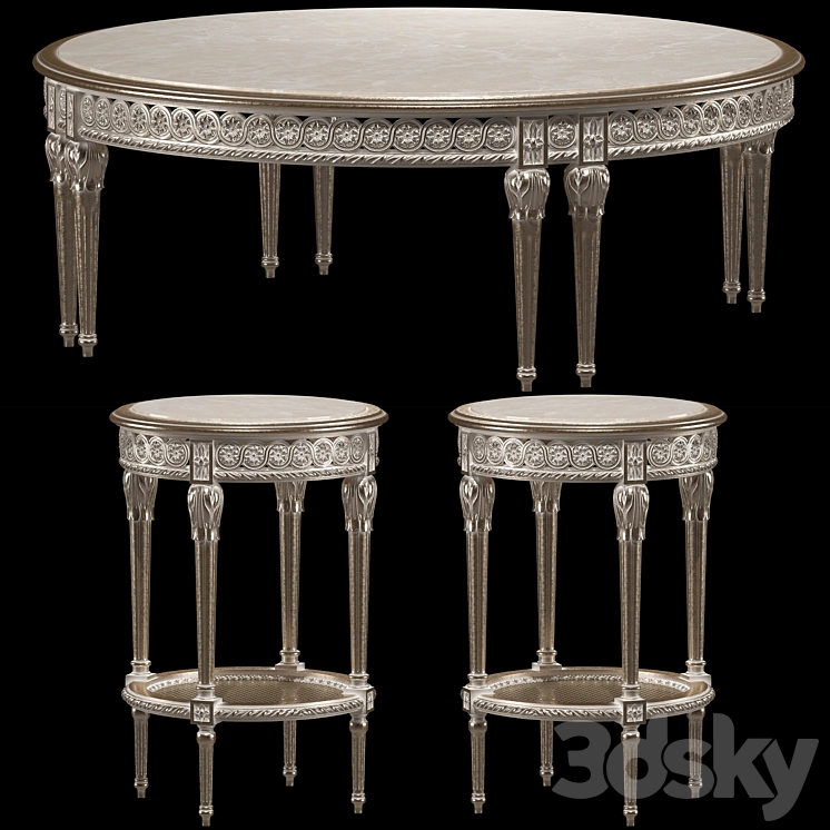 kosovart valeria coffee tables 3DS Max Model - thumbnail 1