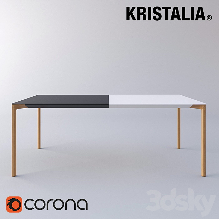 Kristalia Boiacca Wood Table 3DS Max - thumbnail 1