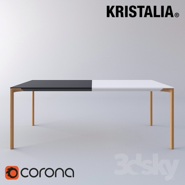 Kristalia Boiacca Wood Table 3DS Max - thumbnail 3