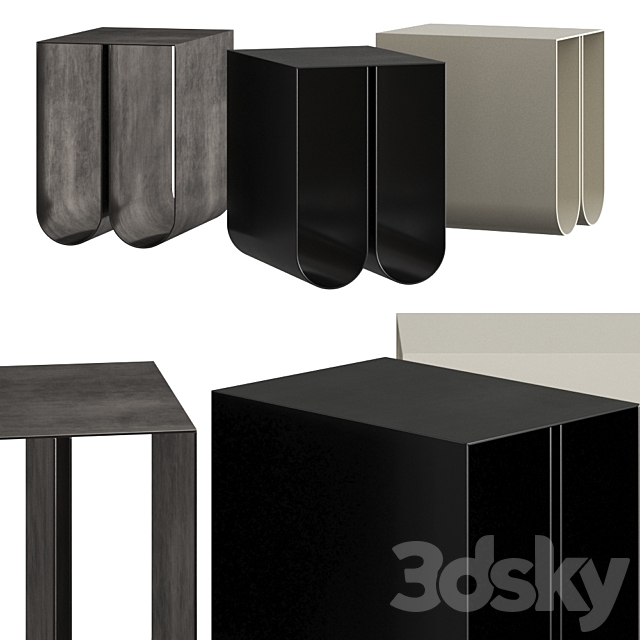 Kristina Dam Studio Curved Coffee Tables 3DSMax File - thumbnail 1