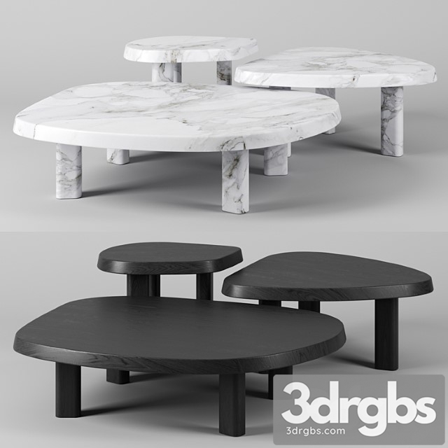 L series marble coffee table 2 3dsmax Download - thumbnail 1