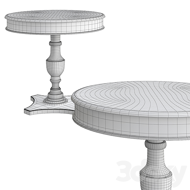 La Casa Grifoni ROUND SPIRAL SIDE TABLE 3DS Max Model - thumbnail 2