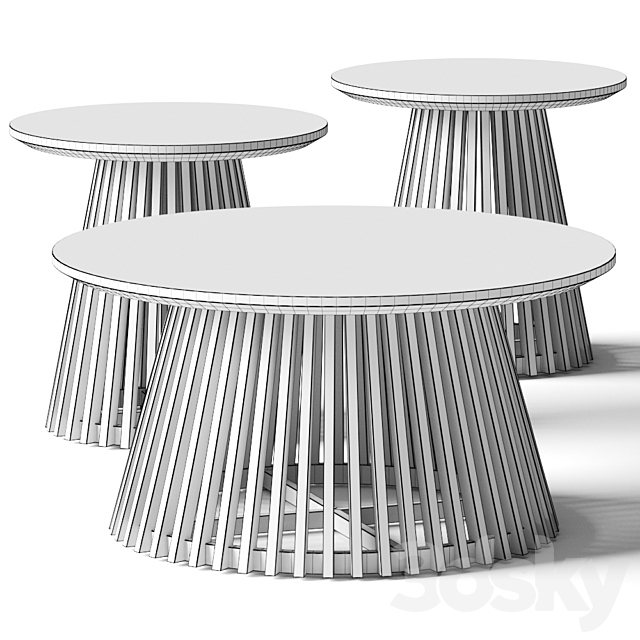 La Forma _ Julia Grup Irune Coffee & Side Tables 3DS Max Model - thumbnail 2