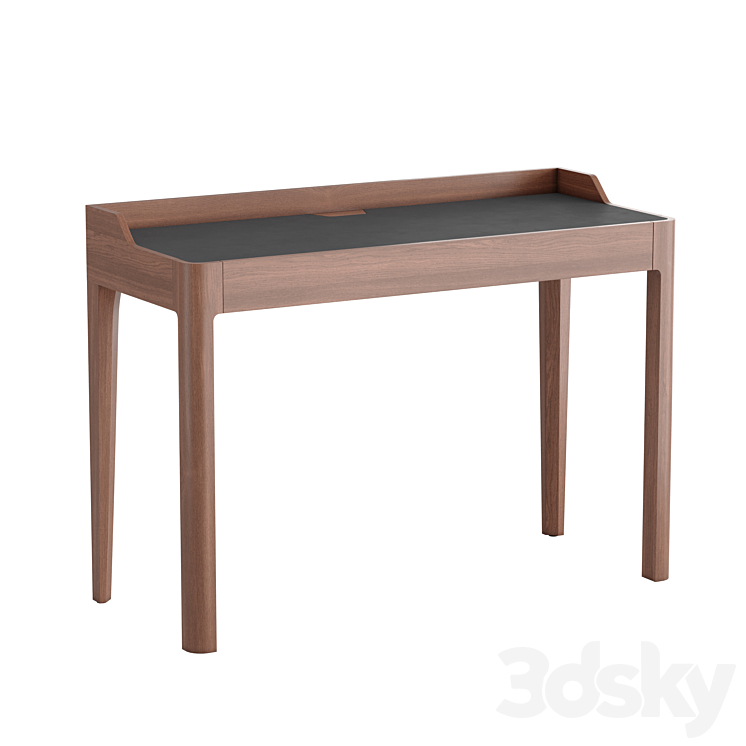 La Redoute Junius Desk walnut wood 3DS Max Model - thumbnail 1