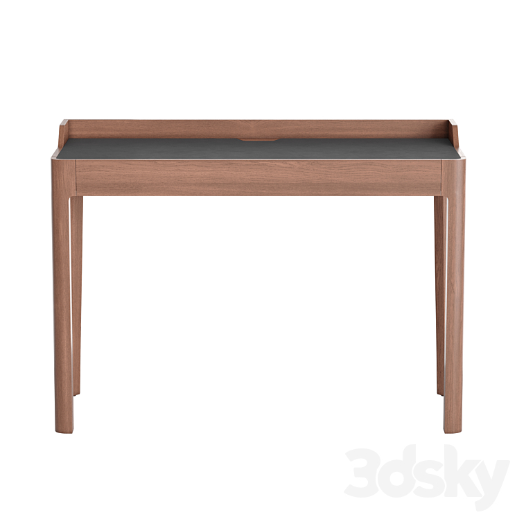 La Redoute Junius Desk walnut wood 3DS Max Model - thumbnail 2