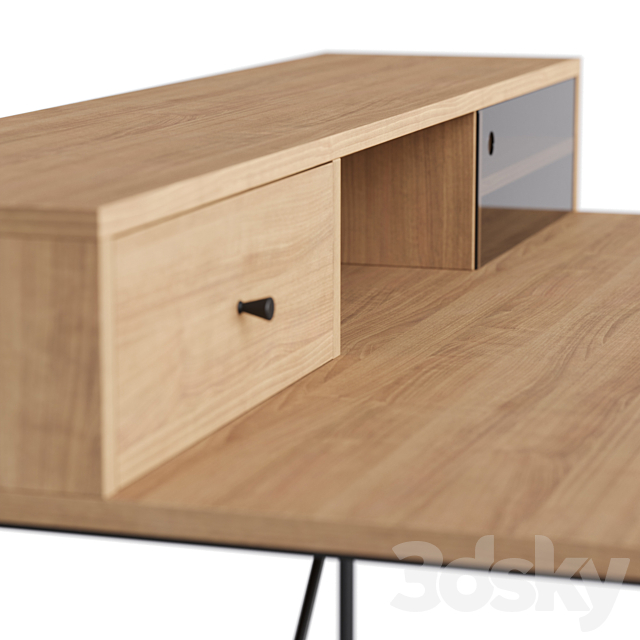 La Redoute Nyjo Writing desk with extension 3DS Max Model - thumbnail 5