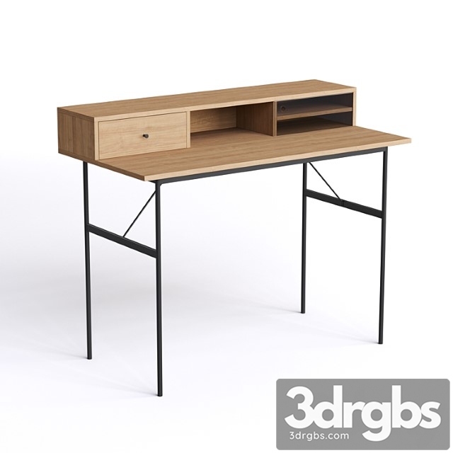 La Redoute Nyjo Writing Desk With Extension 3dsmax Download - thumbnail 1