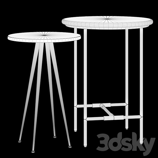 La Redoute side table Botello Luxore 3DS Max Model - thumbnail 2