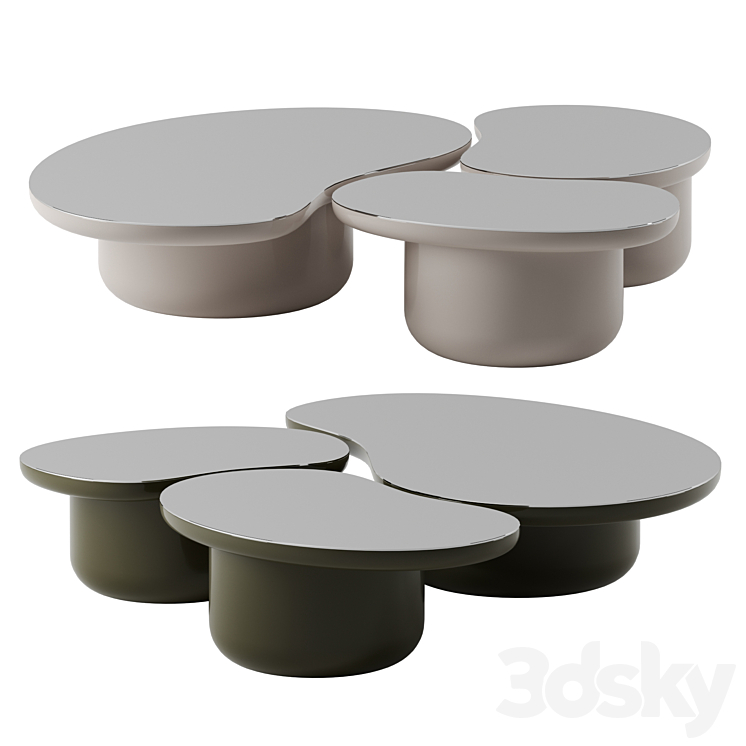 Laghi Coffee Tables by Secolo 3DS Max Model - thumbnail 1