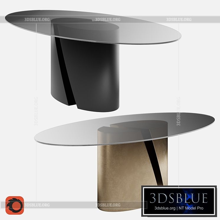 Lago Oval Table Wadi 3DS Max - thumbnail 3