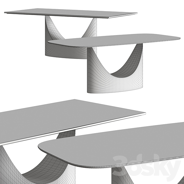 Lago U Dining Tables 3DSMax File - thumbnail 2