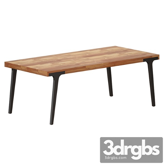 Lakin recycled teak extendable dining table (crate and barrel) - thumbnail 1