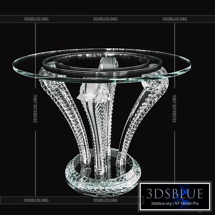 Lalique Marsan pedestal table 3DS Max - thumbnail 3