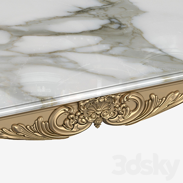 Large coffee table by Roberto Giovannini. Classic coffee table 3DS Max Model - thumbnail 2