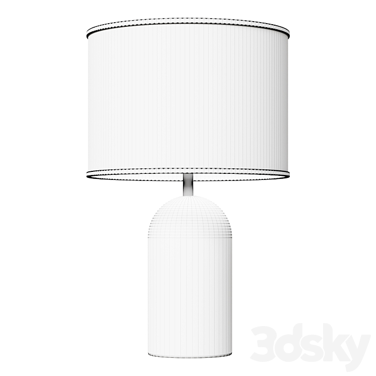 Large Concrete Table Lamp 3DS Max Model - thumbnail 2