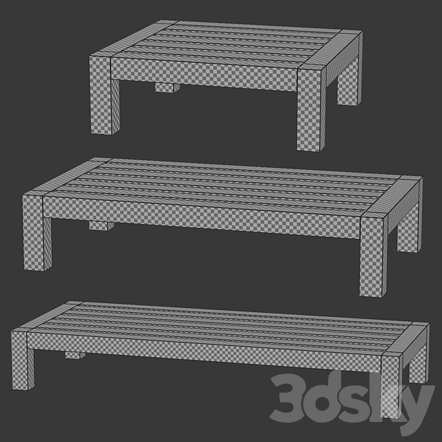 Lars coffee tables by Piet Boon 3DS Max Model - thumbnail 2