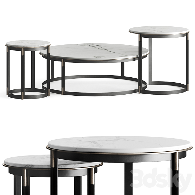 Laskasas Lyssa Coffee Table 3DS Max - thumbnail 1