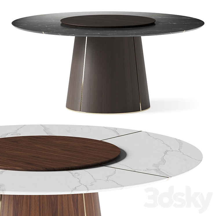 Laskasas Marilyn Dining Table 3DS Max Model - thumbnail 1