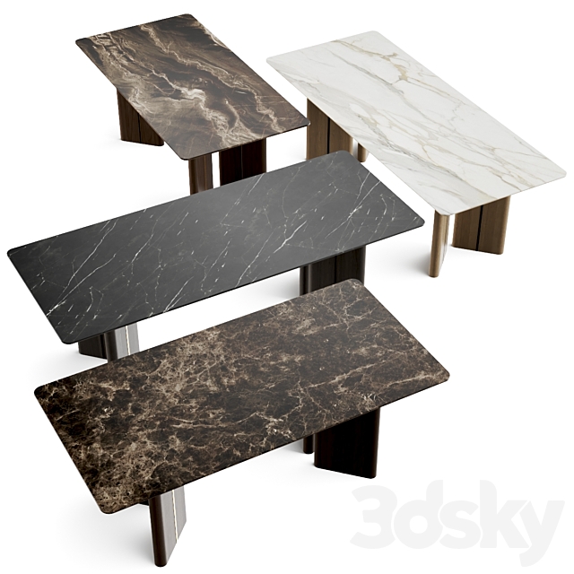 Laskasas Ponza Dining Tables 3DS Max Model - thumbnail 2