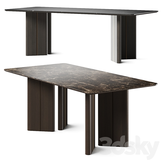 Laskasas Ponza Dining Tables 3DS Max Model - thumbnail 3