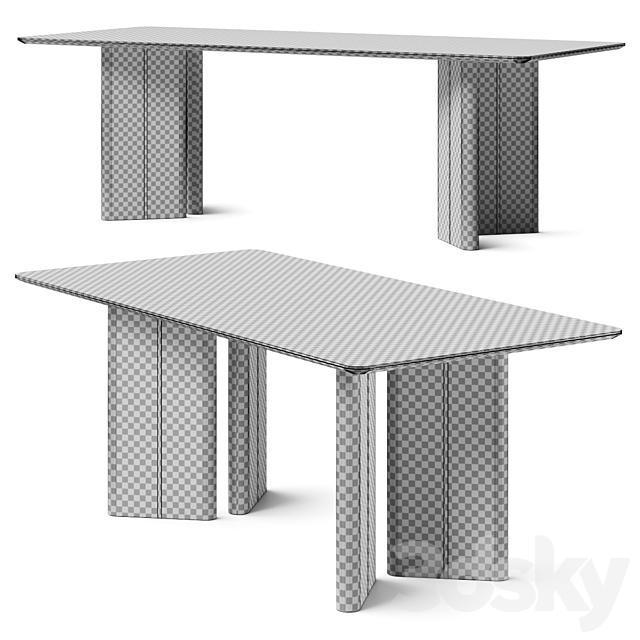 Laskasas Ponza Dining Tables 3DS Max Model - thumbnail 4