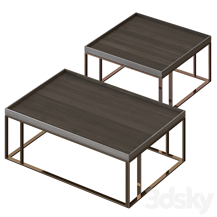 Laskasas Raw Coffee Tables 3DS Max - thumbnail 1