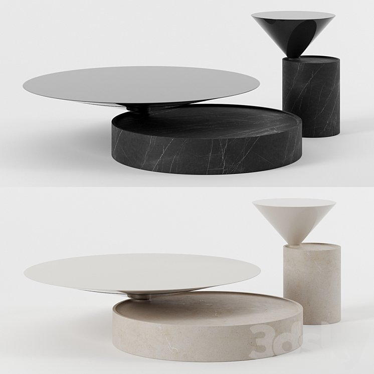 Laurel coffee tables by De La Espada 3DS Max - thumbnail 1