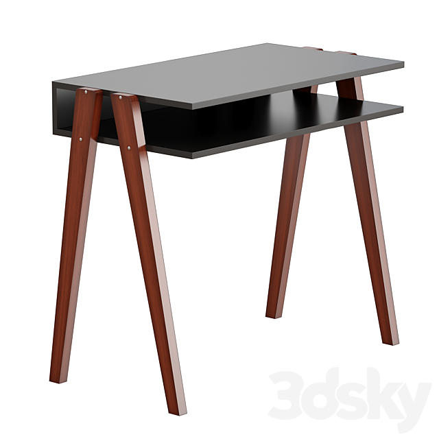 LAUREL DESK (Black and White) 3DSMax File - thumbnail 2