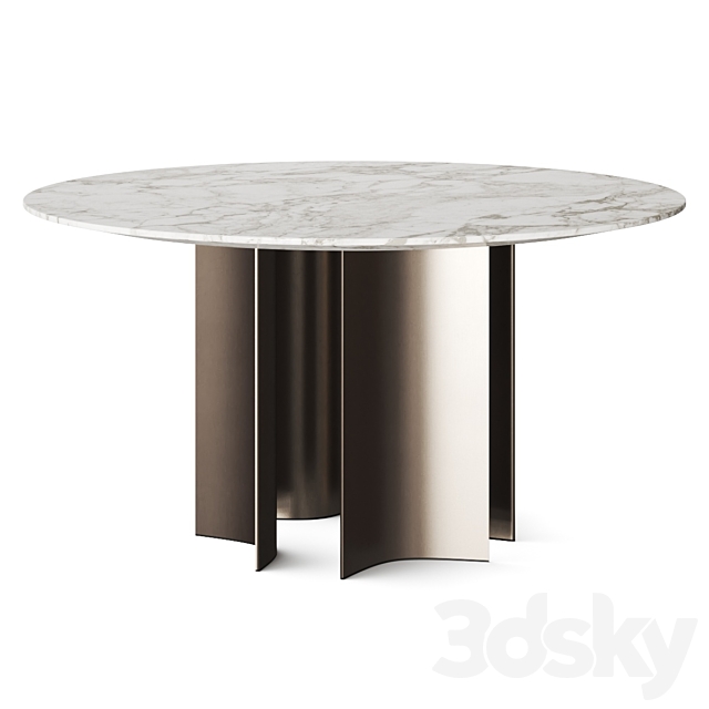 Lema Gullwing Round Dining Table 3DSMax File - thumbnail 2