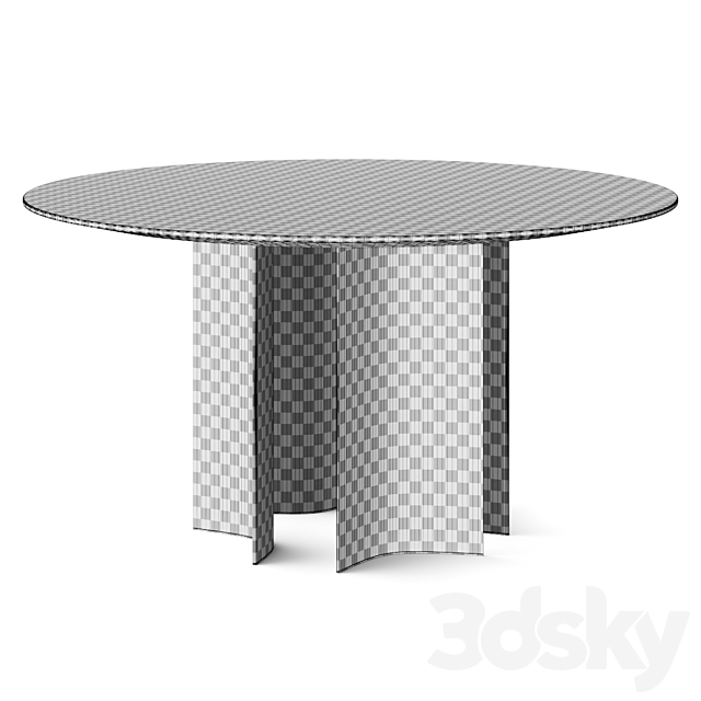 Lema Gullwing Round Dining Table 3DSMax File - thumbnail 3