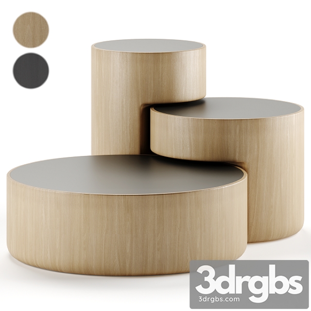 Levels Set of 3 Nesting Tables 3dsmax Download - thumbnail 1