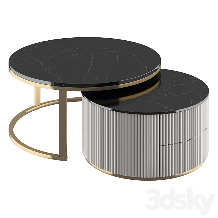 Light Luxury Tea Table 3DS Max Model - thumbnail 1