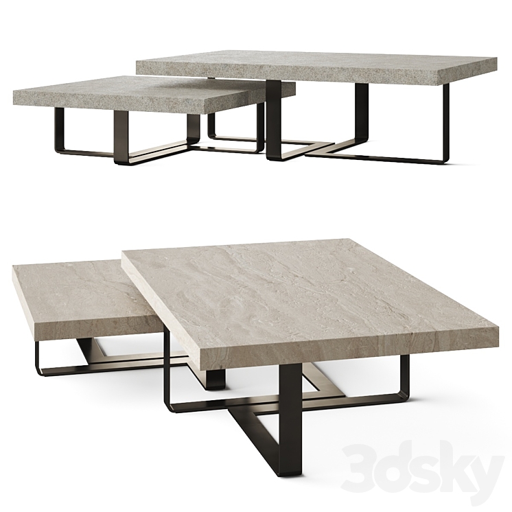 Linteloo Malibu Coffee Tables 3DS Max Model - thumbnail 1